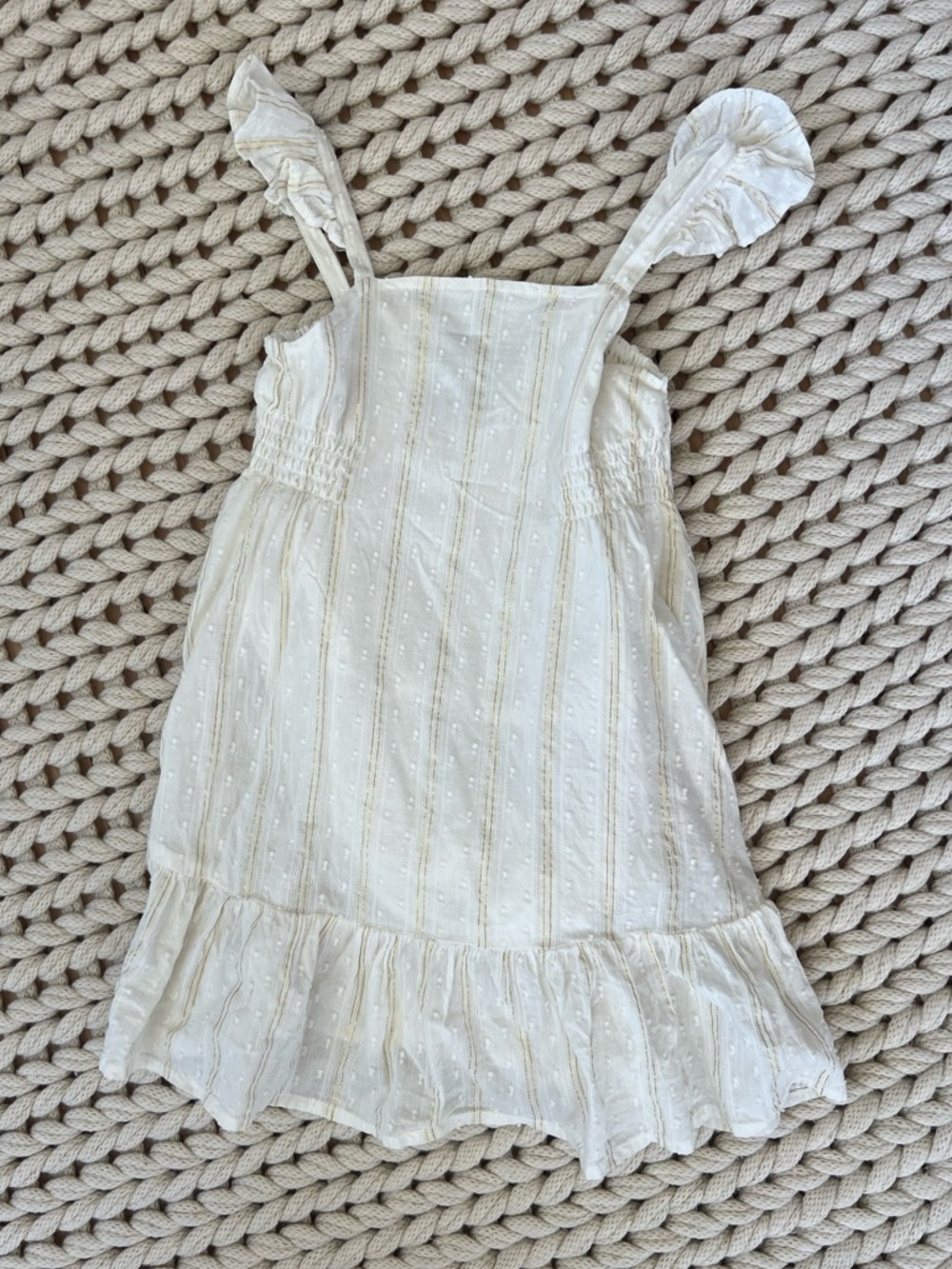 Rachel Zoe 5t NWOT cream and gold summer dress